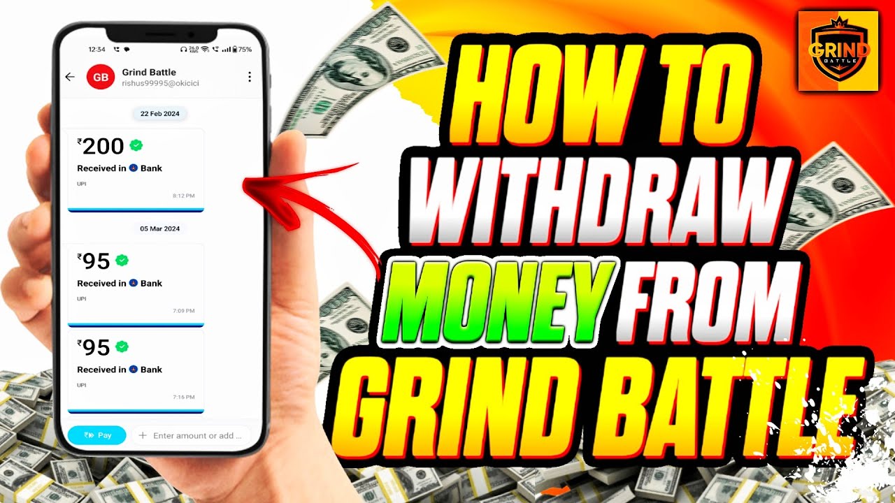 How To Withdraw Money From Grind Battle 💰🤑|| Free Fire & BGMI Tournament App ✅ #tournamentapp