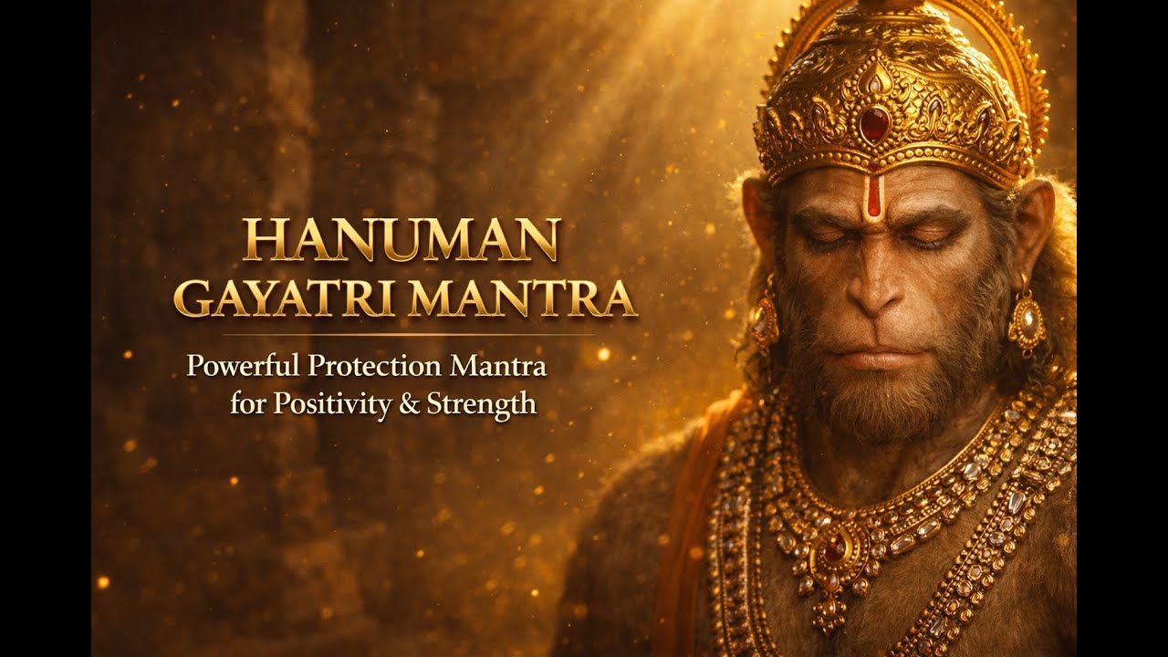 ॐ आञ्जनेयाय विद्महे  🌺🙏  | Hanuman Gayatri Mantra 108 Times | 4K Cinematic Mantra For Courage