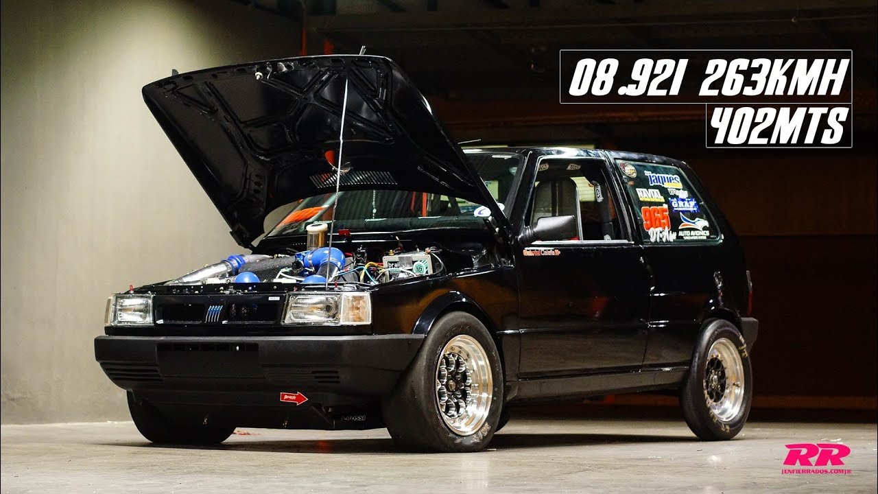 08.921s 402Mts 263Kmh Fiat 4cil. 8v mas rapido del mundo Team Klein |ENFIERRADOS.COM|