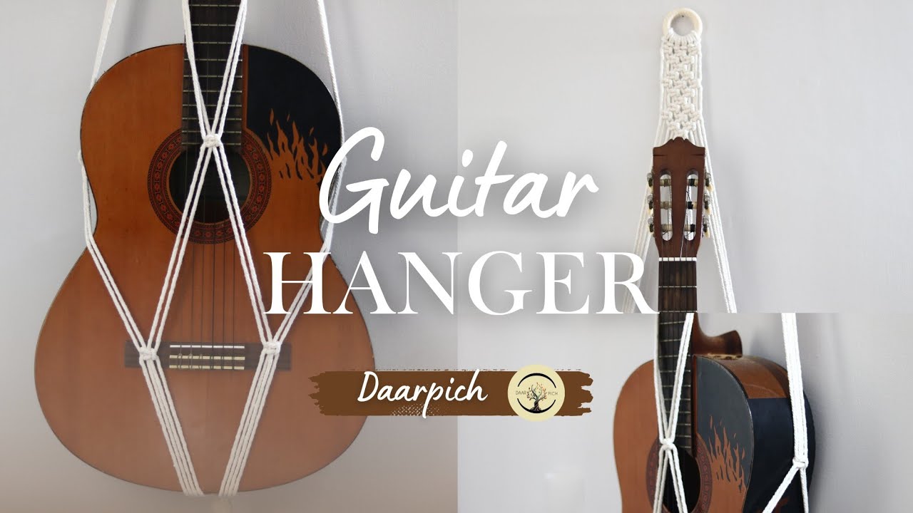 🎸 Защити свою гитару с помощью этого самодельного макраме-держателя!