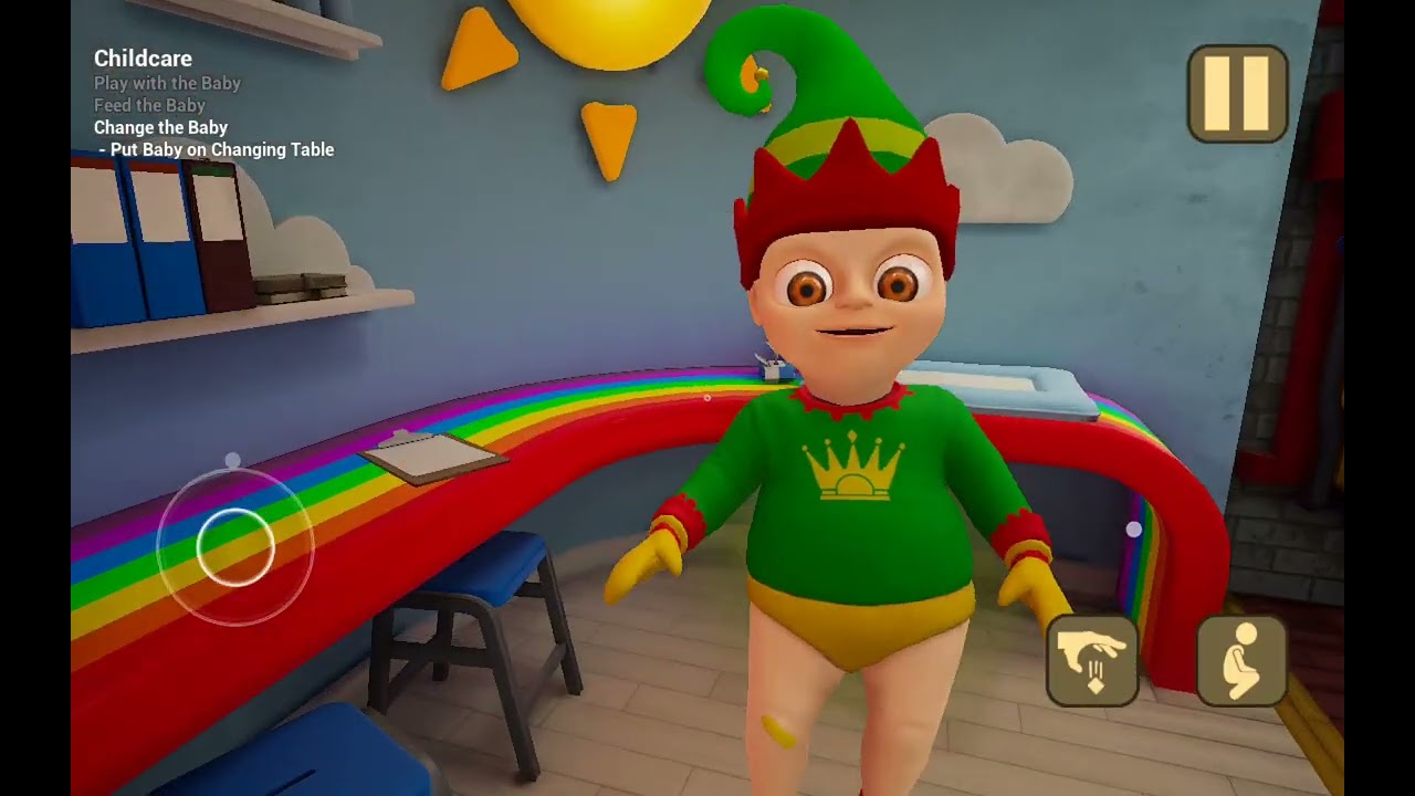 Baby in yellow crown child care 🫨😟