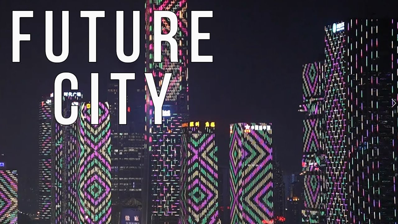 Amazing China City of the Future Light Show