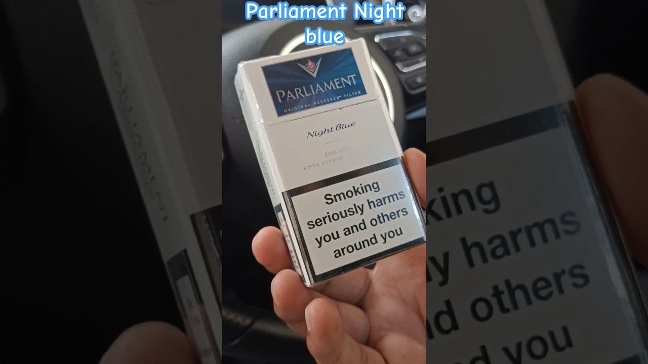 Smoking a Parliament Night Blue cigarette - Review
