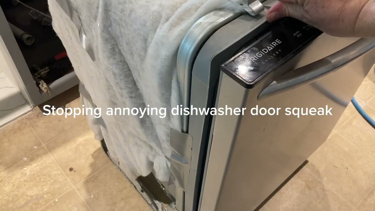 Stop dishwasher door squeaks