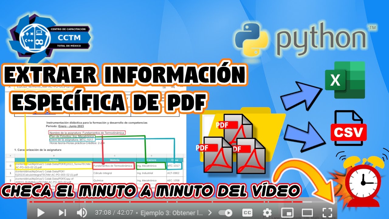 🐍+📂 Extraer información específica de varios PDF guardar datos en dataframe | Exportar a CSV y Excel