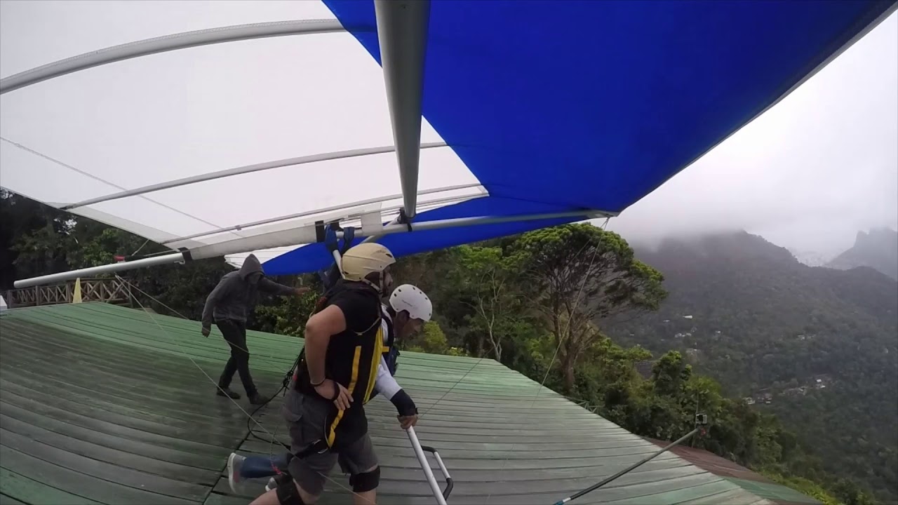 Meu 1o salto de asa delta, Pedra da G&aacute;vea Rio de Janeiro/RJ, Brasil (Mai/2017)