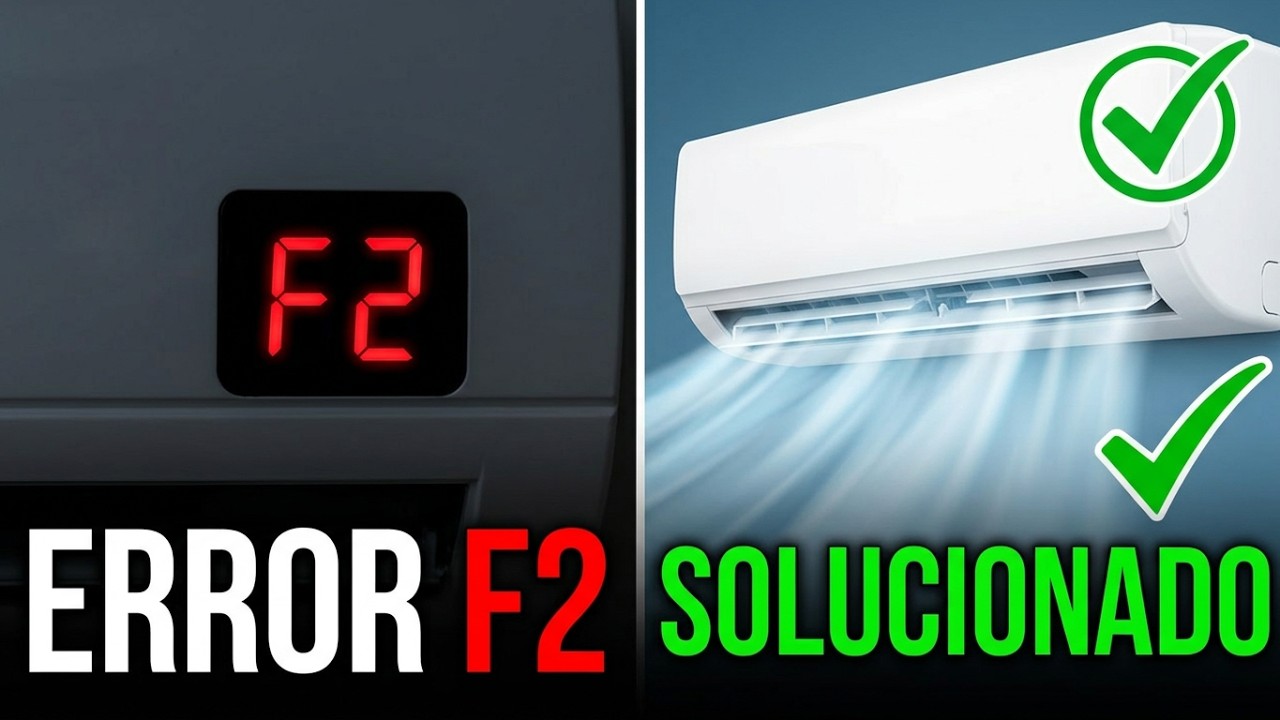 F2 Còdigo de error de aire acondicionado split : Diagnostico de falla, Causas de problema, Soluciòn