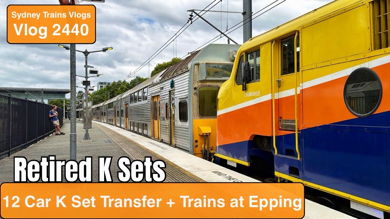 Sydney Trains Vlog 2440: 12 Car K Set Transfer & Other Trains at Epping
