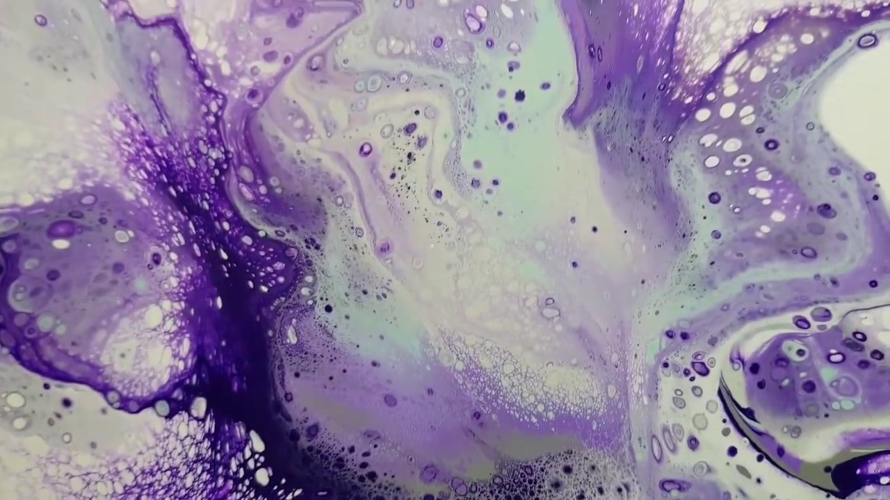 Fluid Acrylic l (TALKING) BLOWN FLOWER BLOOM l Acrylic Pouring Techniques