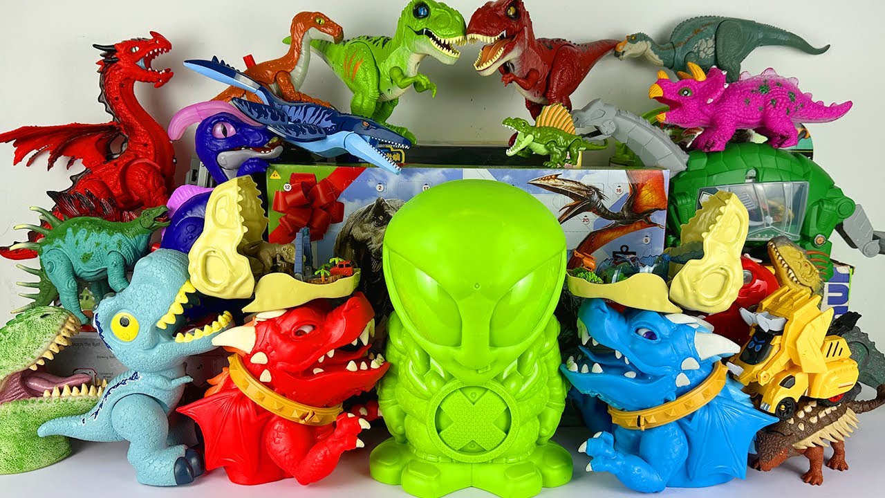 Jurassic World Rebirth ASMR Dinosaur Unboxing T-rex Triceratops Maiasaura Therizino Brachio Dragon