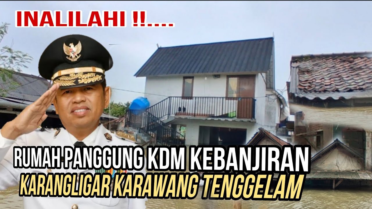 INALILAHI KAMI BERDUA TERAPUNG❗️ BANJIR DI KARANGLIGAR RUMAH PANGGUNG KDM KEBANJIRAN #kdm