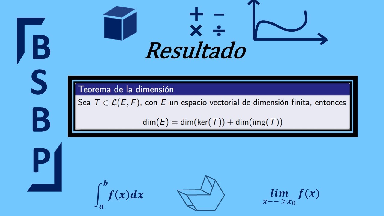 Teorema de la dimensión | Demostración | Aplicaciones lineales | Espacios vectoriales