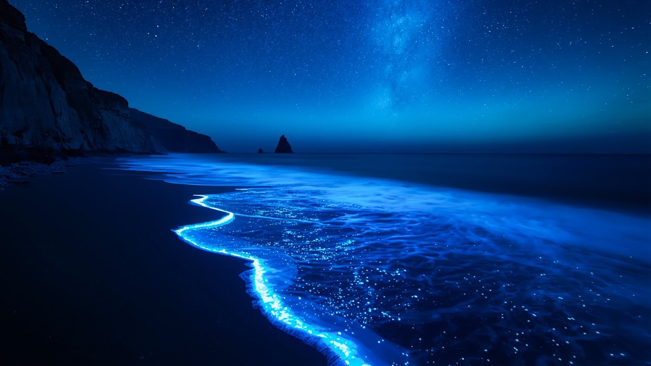Dark Ambient Music & Ocean Sounds at Night | Lonely Sleep Music