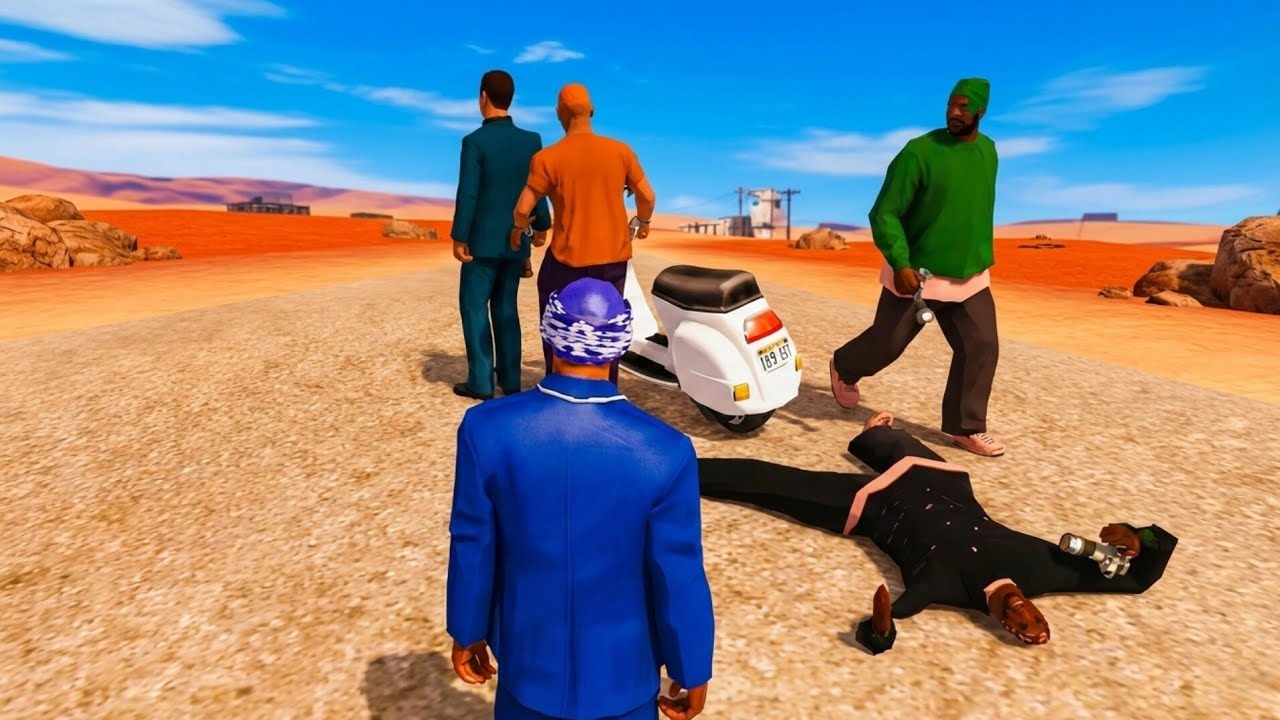 🤣फैमिली गैंग बनाम पूरी दुनिया | सफेद स्कूटी ने खोला राज | GTA San Andreas🛵💥