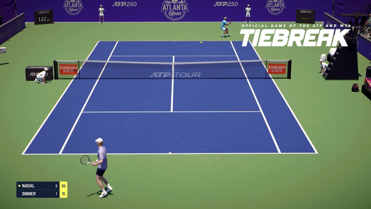 TIEBREAK - Rafael Nadal Vs Jannik Sinner I Atlanta Open I Legendary AI (PS5)