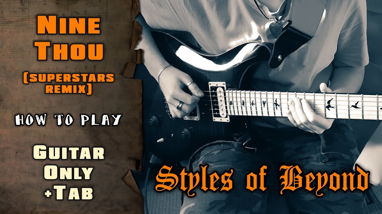 Styles Of Beyond - Nine Thou | GUITAR & DRUMS ONLY + SCREEN TABS | HOW TO PLAY