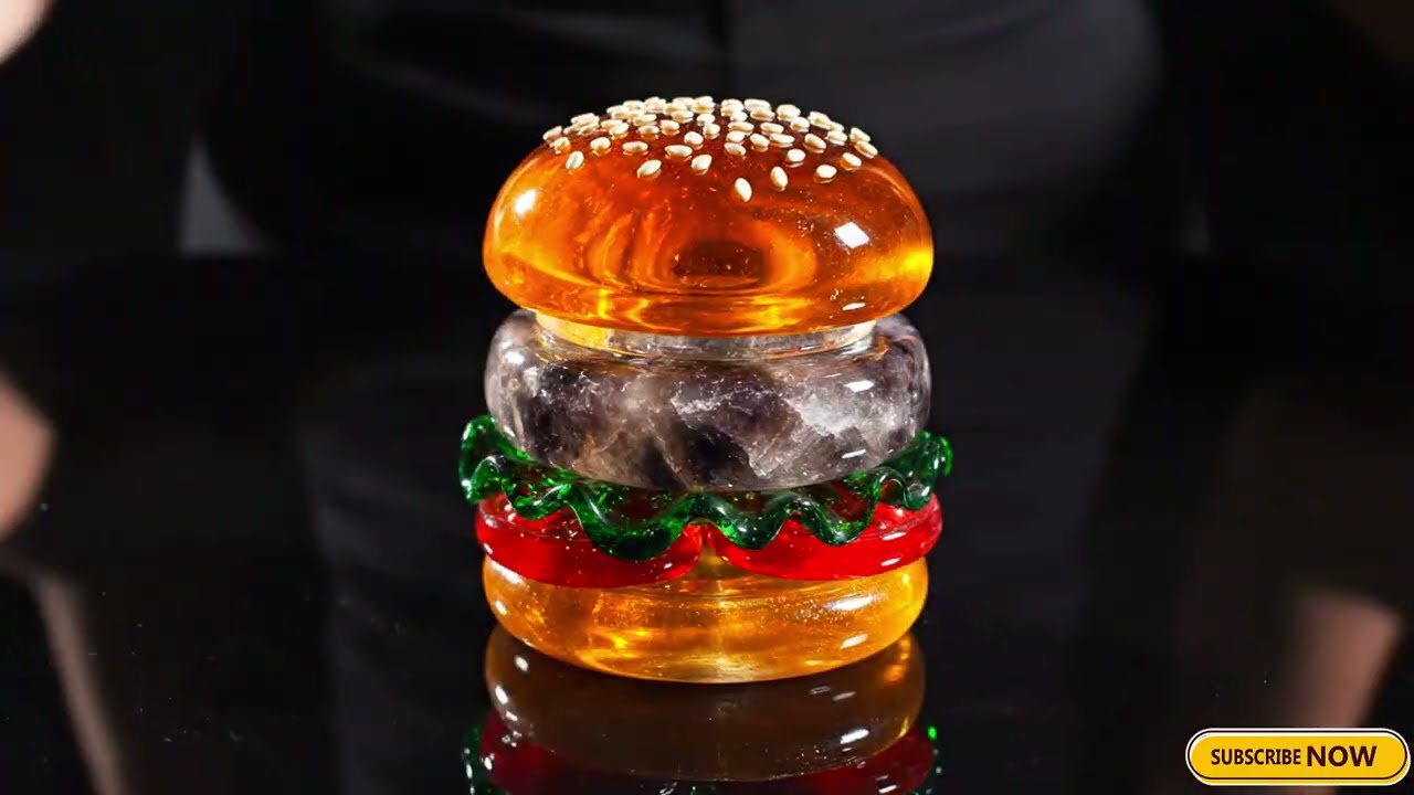 Making America's Iconic Cheeseburger & Fries… Completely Out of GLASS 😳🍔🇺🇸