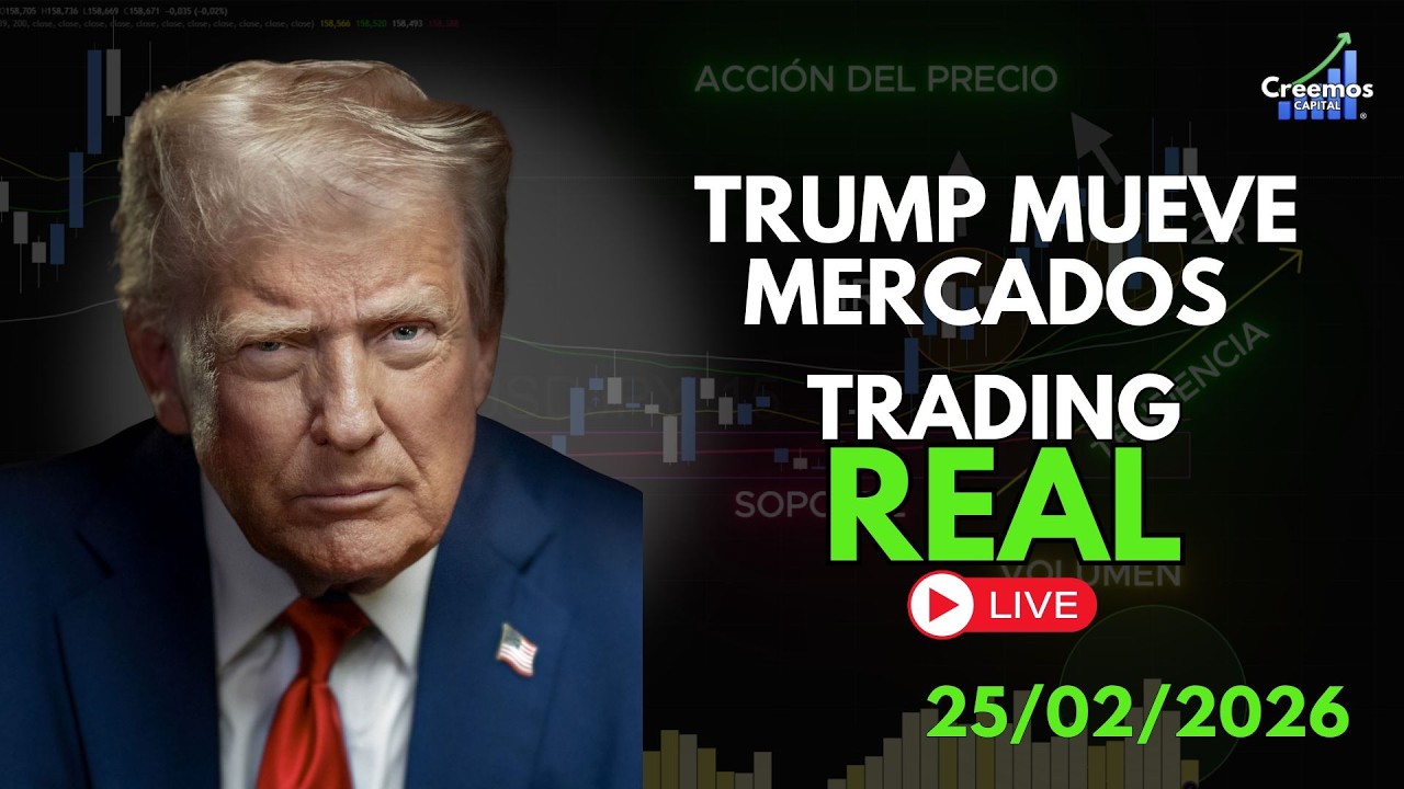 Conferencia Trump Moviendo Mercados en vivo - Trading Real Asia - Europa   25/02/2026