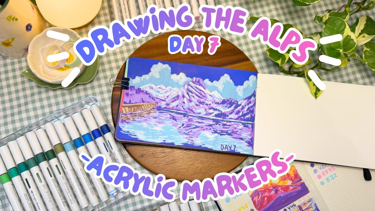 ❀ Let's draw an alpine dam! ❀ draw the alps challenge | day 7 ❀