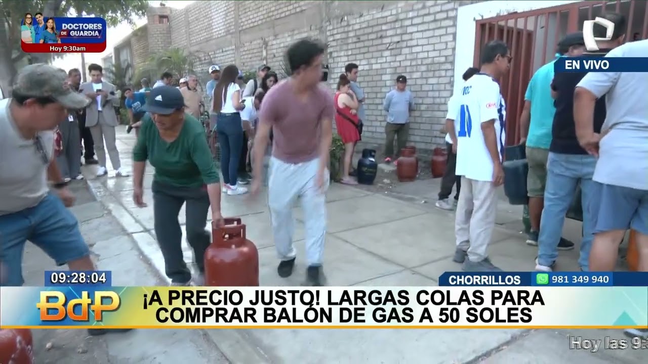 Tras primicia de BDP: forman largas colas para comprar balón de gas económico en Chorrillos (1/4)