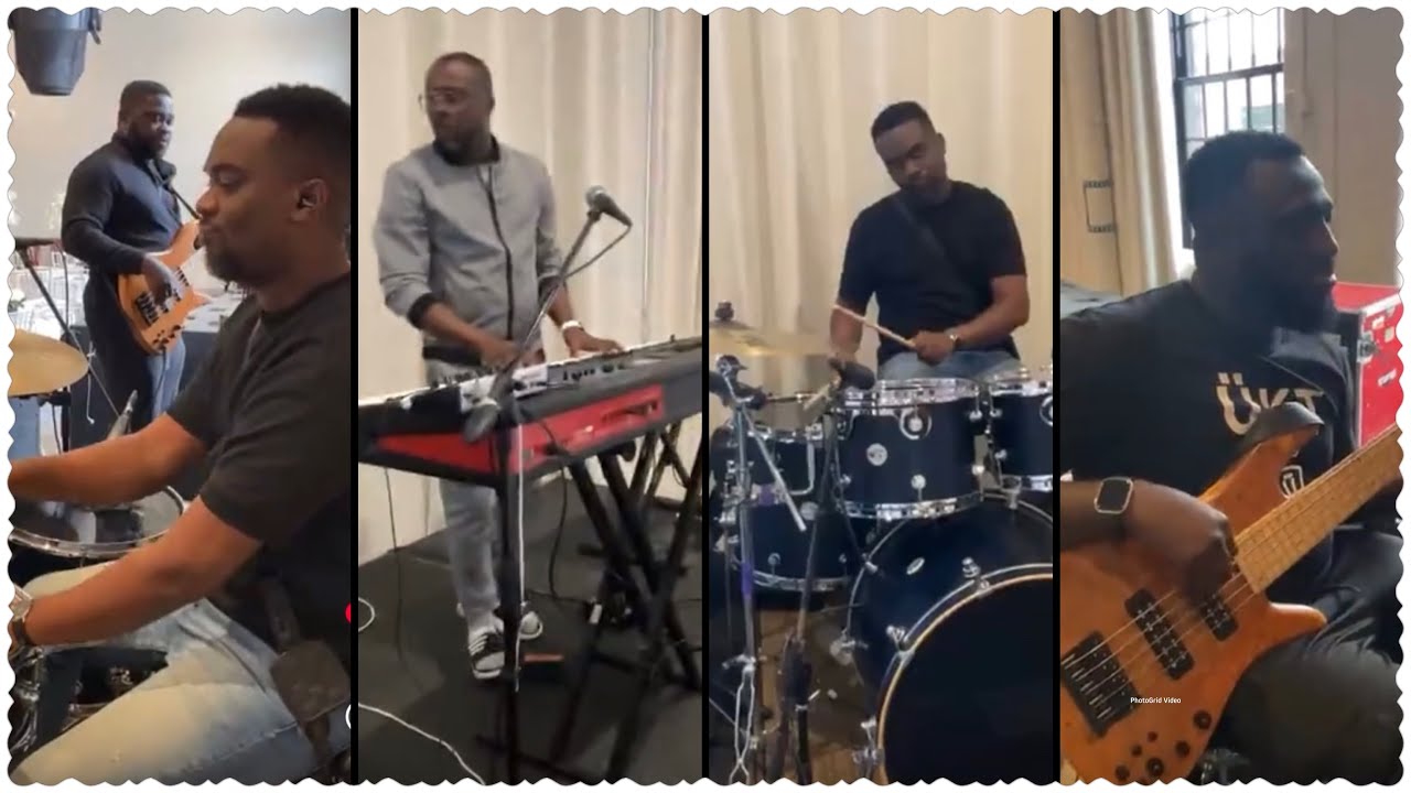 Joe Mettle,Denzel Prempeh & MOGmusic Captured displaying Their Skills on the instruments 🎸 🎹🥁🔥