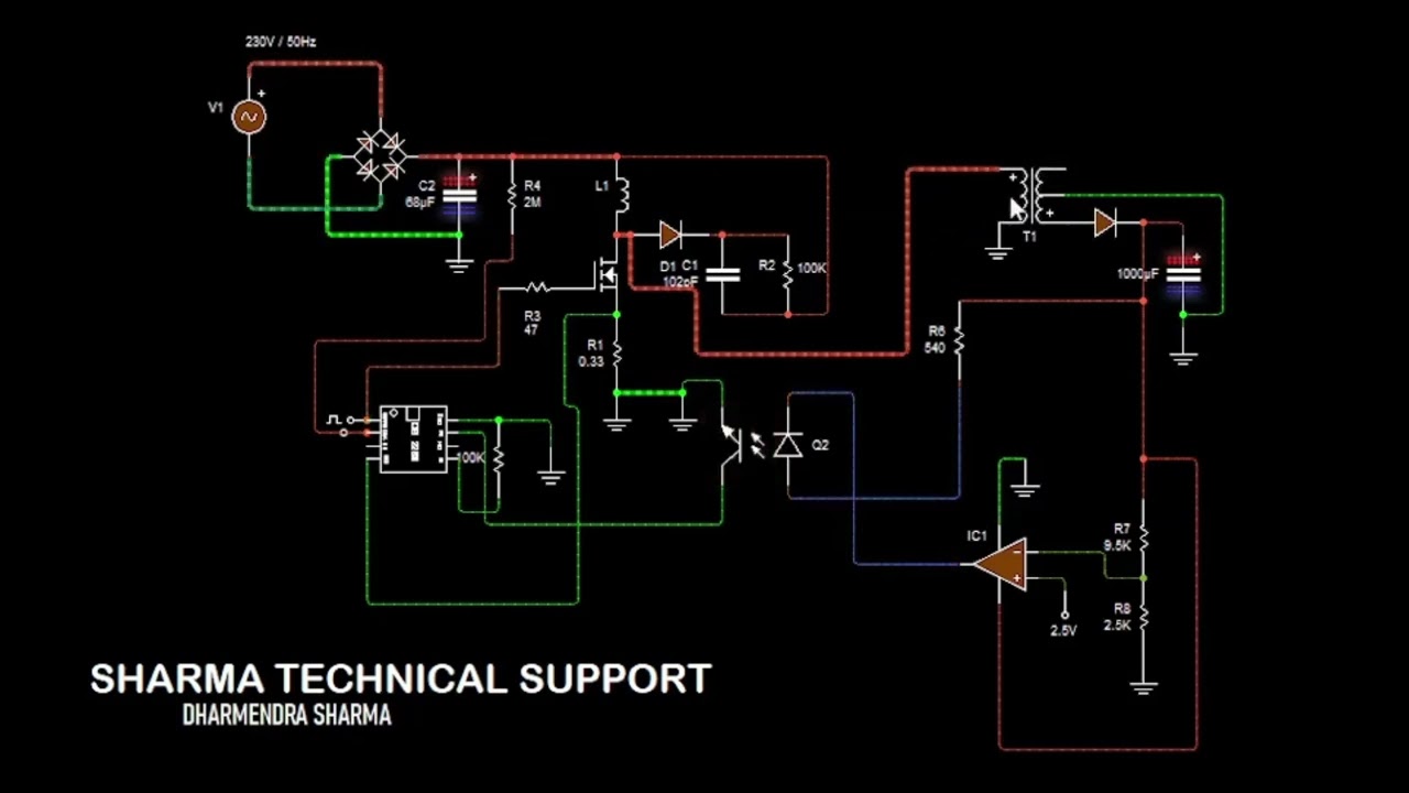 Ob2263 PWM ic power supply working