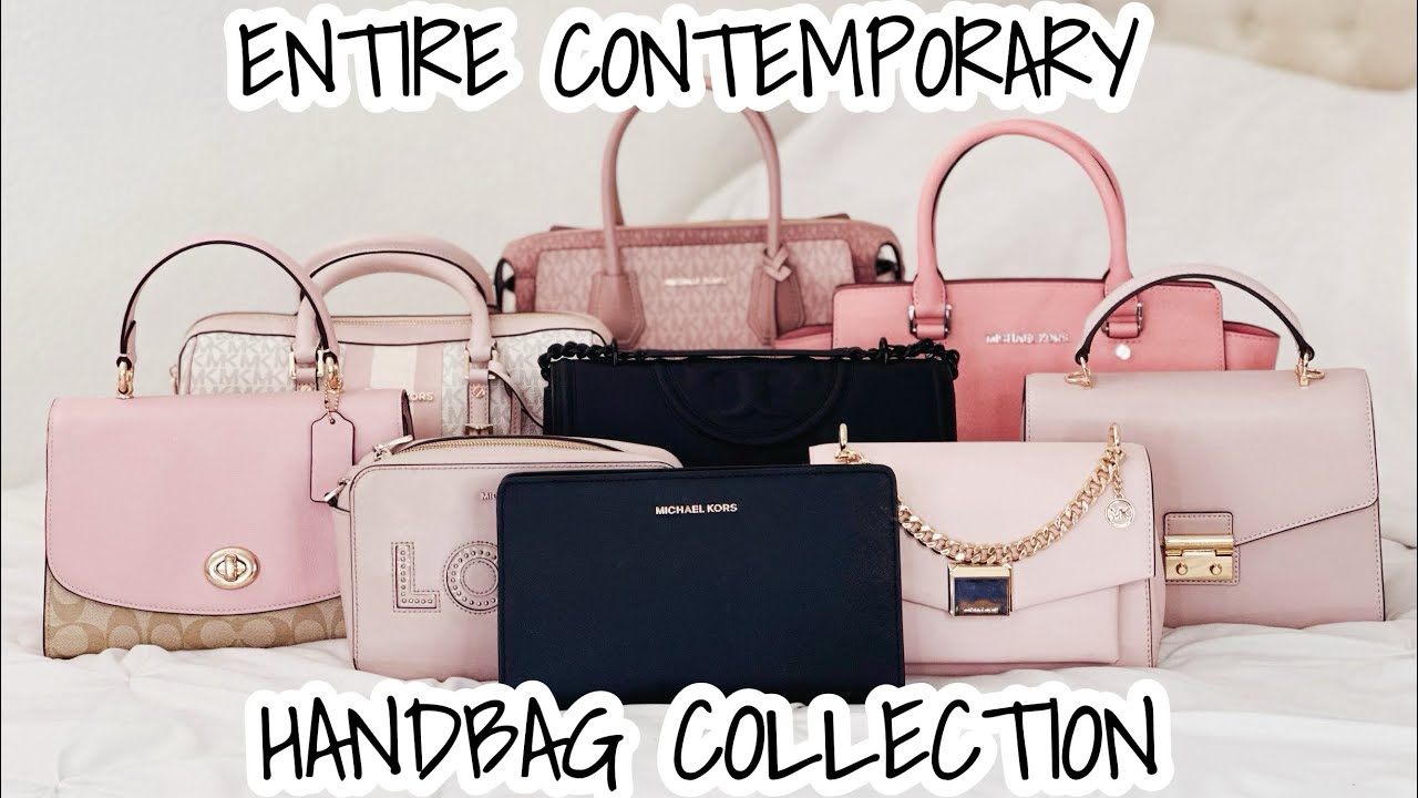 MY ENTIRE CONTEMPORARY HANDBAG COLLECTION | MICHAEL KORS + COACH + TORY BURCH + MISC | CARE 2024🤍