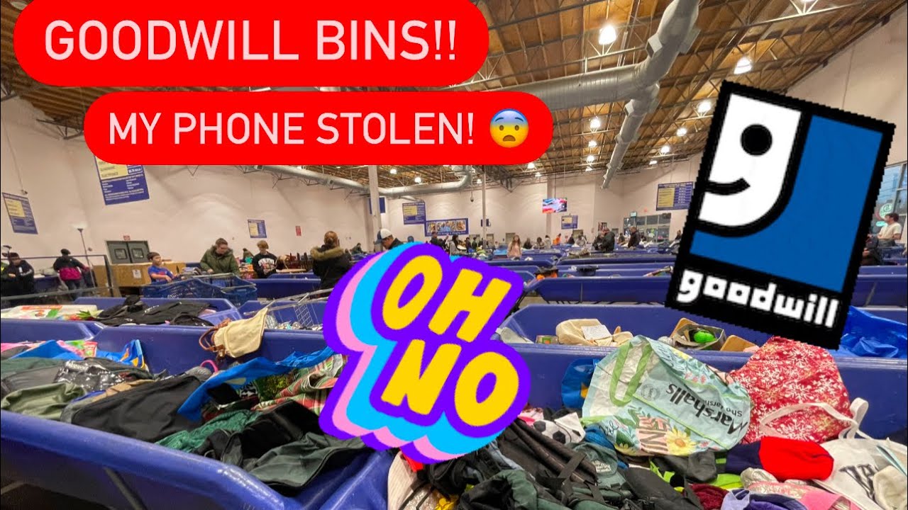 Let’s Go To Goodwill Bins!! A Terrible Day 😭 I Dropped My Phone & Someone Took It! Thrift With Me!