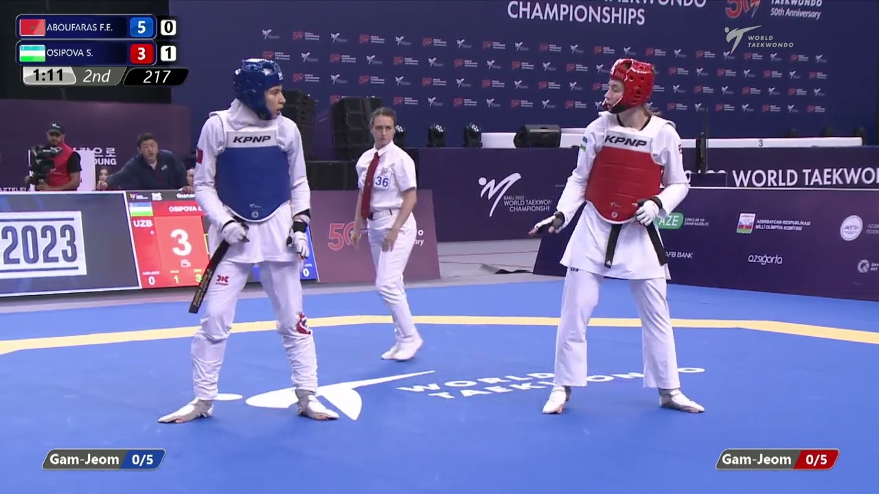 217 Quarter final Women +73kg MAR ABOUFARAS F E  UZB OSIPOVA S
