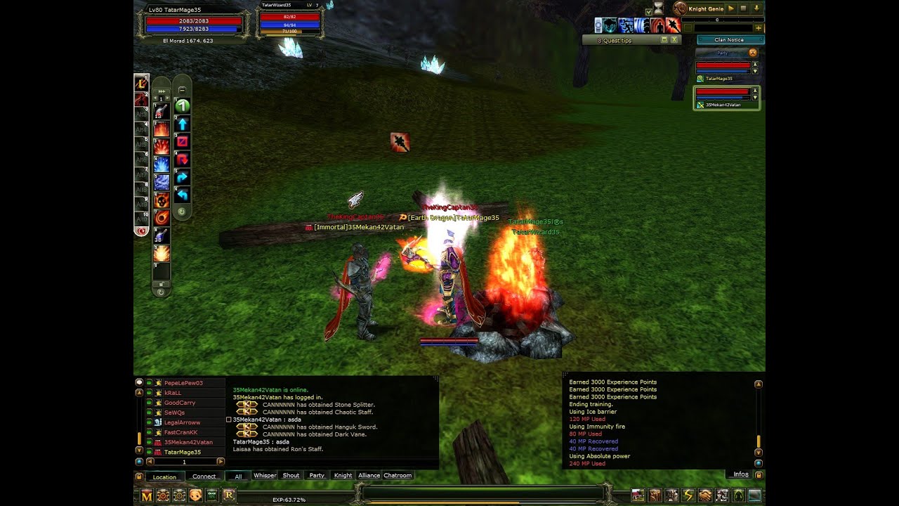 Knight Online Server Ares TatarMage35 Gray Oozy Farm