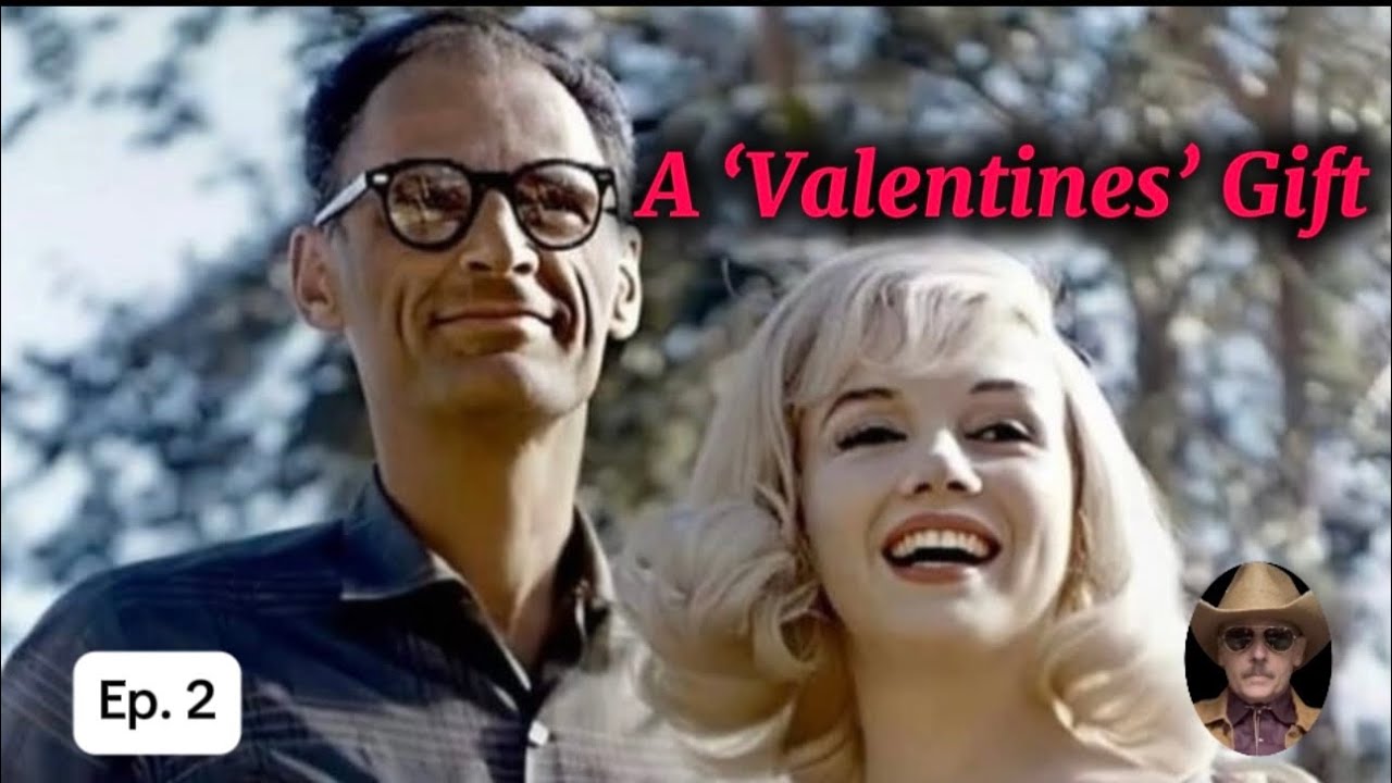 Marilyn Monroe receives a gift from her husband Arthur Miller, the role of ‘Roslyn’ in The Misfits.