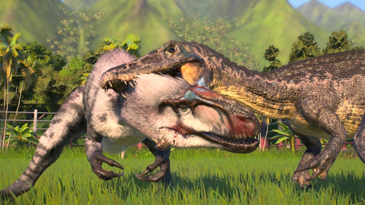 Yutyrannus vs Baryonyx - Jurassic World Evolution 2