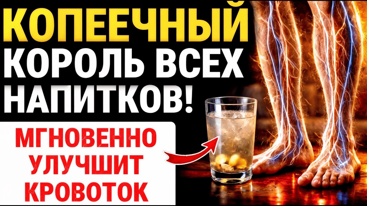 ЭТО КОПЕЕЧНОЕ СРЕДСТВО спасет ваши ноги. Улучшаем кровообращение! ВСЕГО МИНУТА УТРОМ