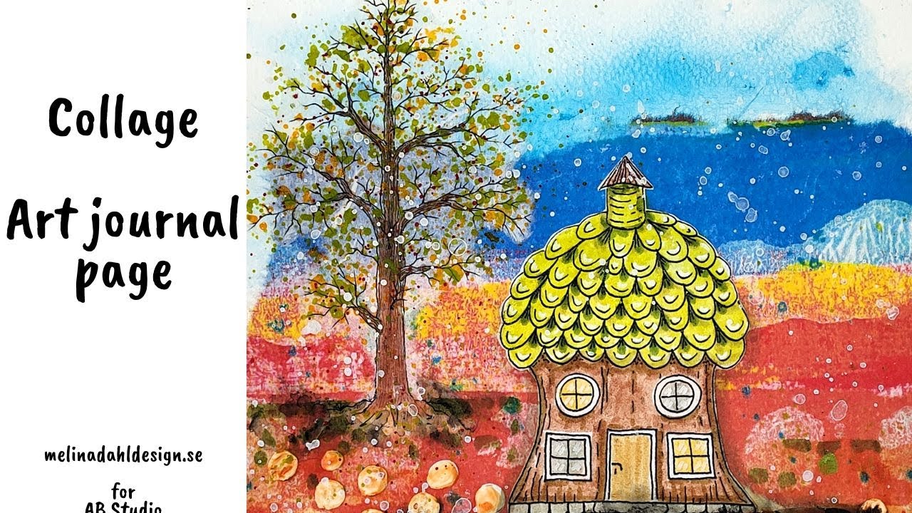 A perfect day - mixed media collage art journal page