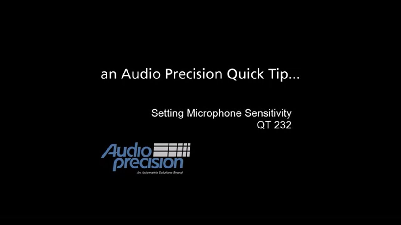 QT 232 Calibrating Microphones
