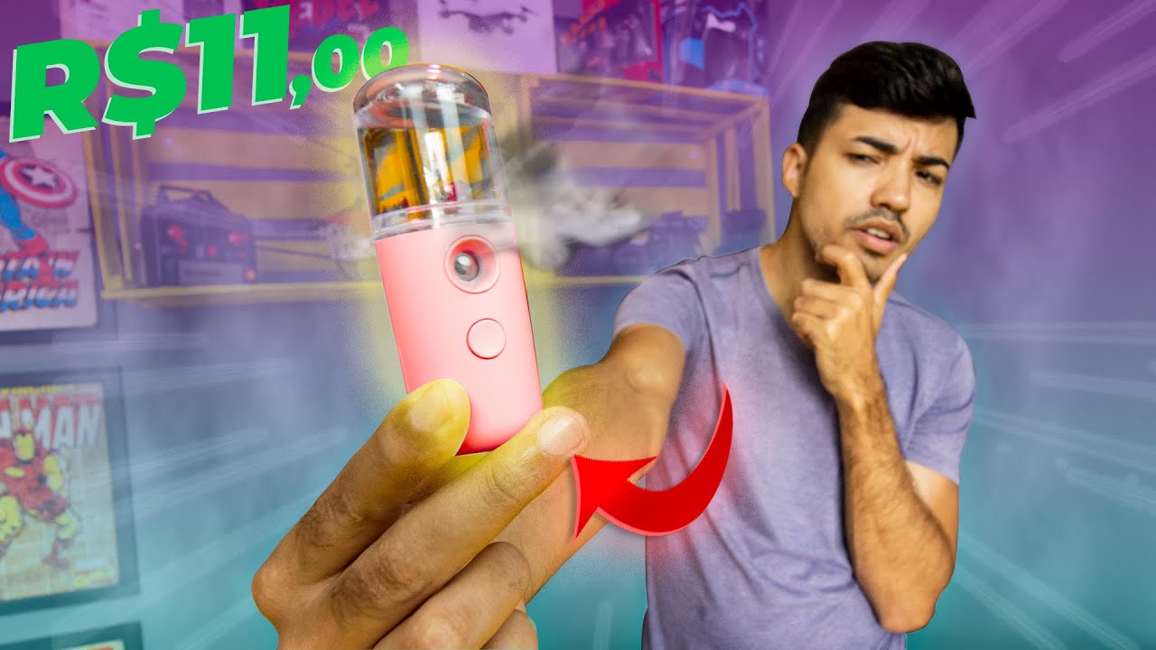 COMPREI O MINI UMIDIFICADOR À BATERIA MAIS BARATO DA SHOPEE, VALEU A PENA? | Unboxing e Review