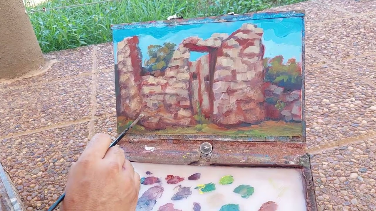 Pintando la Casa Grande Caayari de Yapeyu