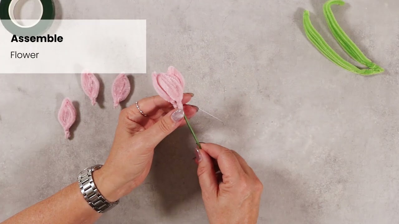 How to make tulips with chenille