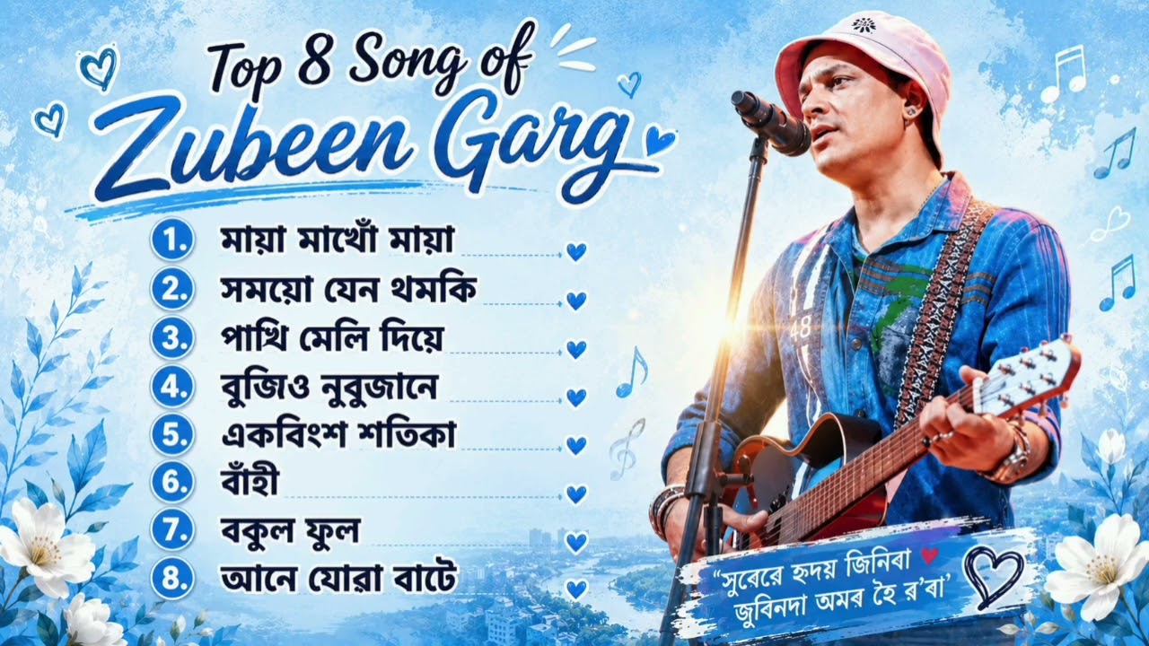 Top 8 Songs Of Zubeen Garg # Golden Era # Assamese Hits