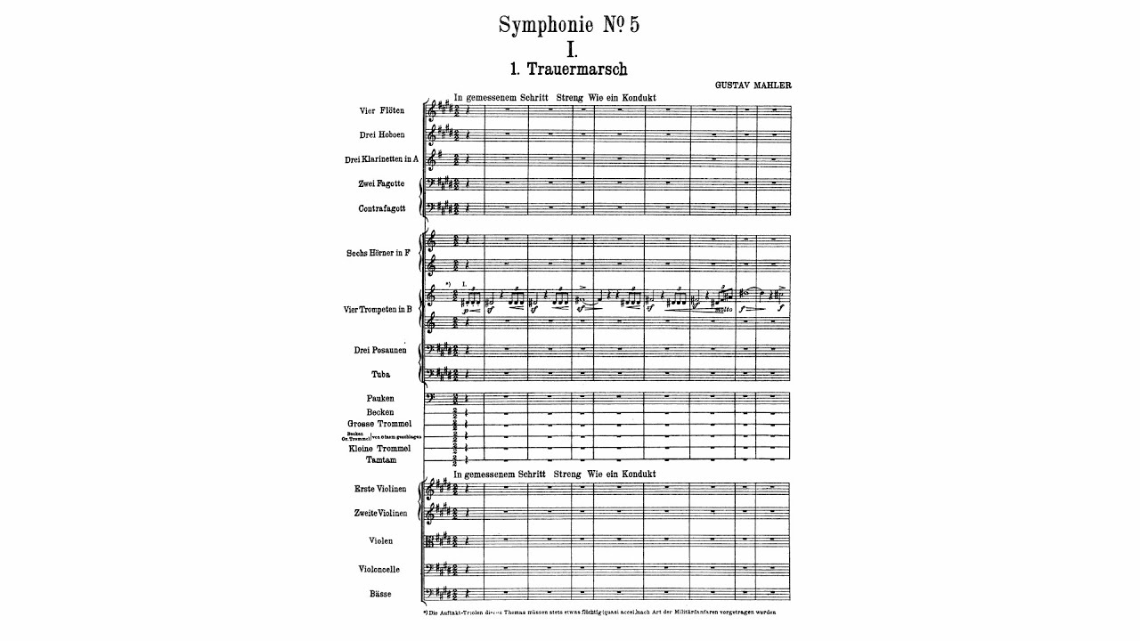 Mahler: Symphony No. 5 (with Score)