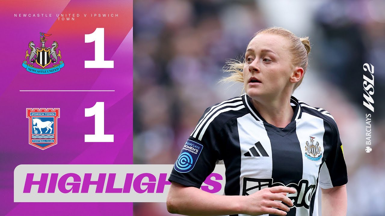 Lumsden Smashes Long Range Goal | Newcastle United v Ipswich Town | Barclays WSL2 25/26
