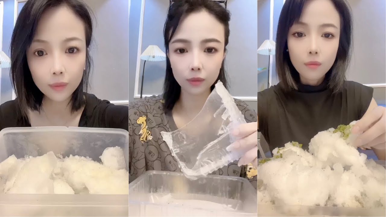 White Ice Eating ASMR | Crushed Ice | Ice Eating