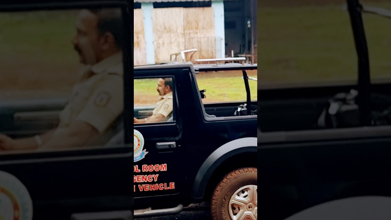 kerala police mass entry.shariyaa..malayalam song#youtube.police jeep. thar.