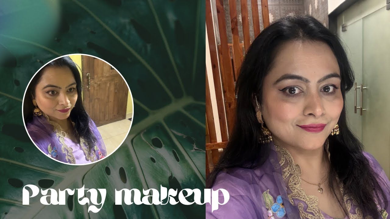 Party makeup with purple suit🥰🥰@Navitpannu456 #trending #viralvideo #youtubevideo 