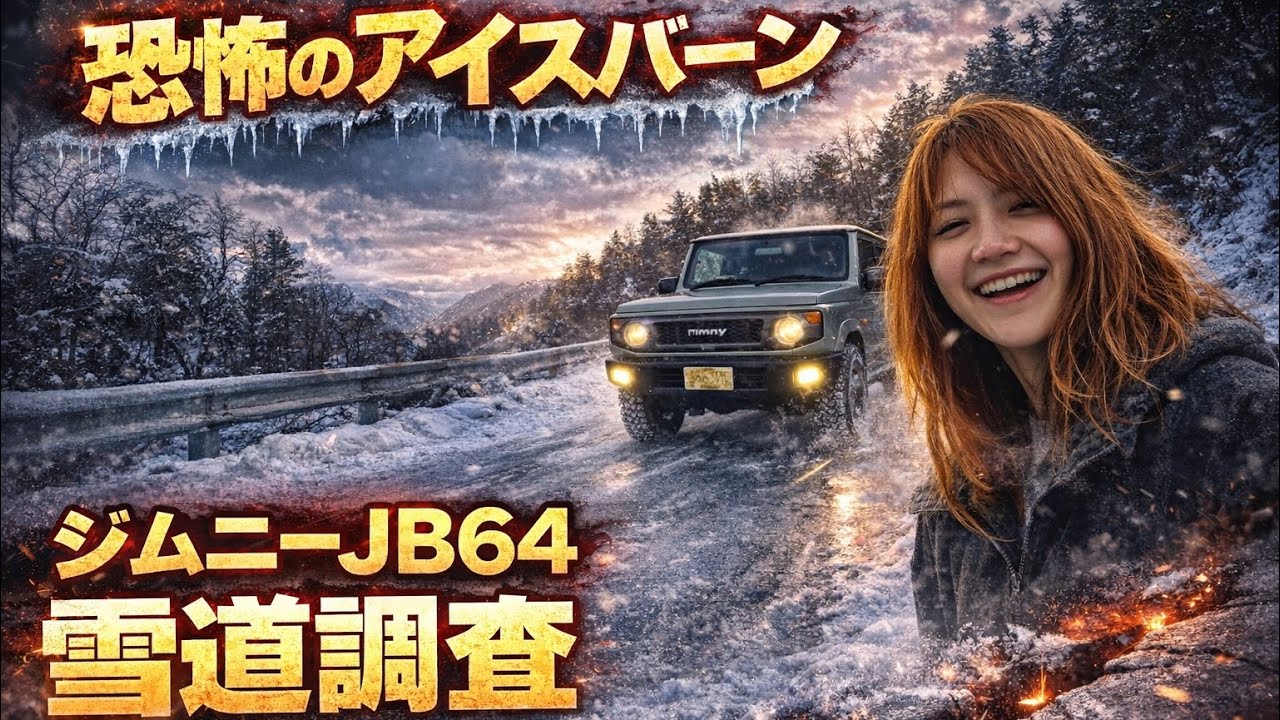【ジムニーJB64】TOYOスタッドレス　オブザーブW/T-R 凍結した黒森峠で走行テスト！