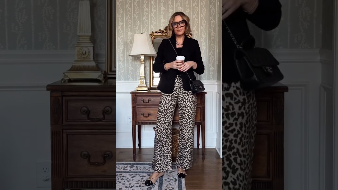Leopard Print Magic: Styling Bold Pants With Elegance #fashiontrends #outfitideas #ootd #chicstyle