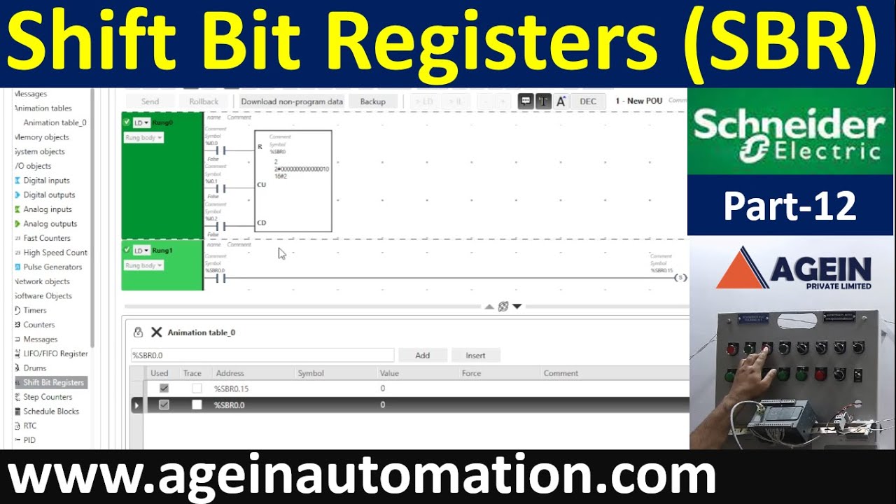 Shift register | SHR (Shift right) & SHL (Shift left) instruction | Machine Expert | Schneider TM200