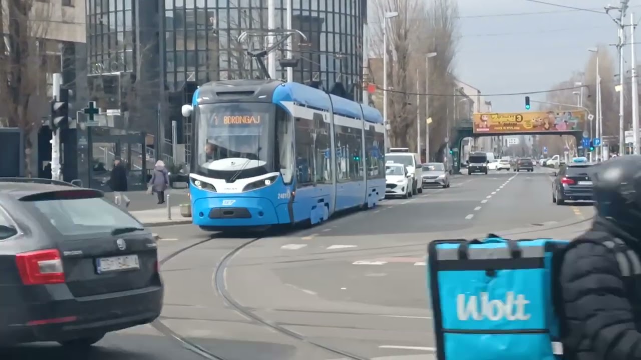 Trams Zagreb 1771 - ZET KONČAR 2401(novi) line br.1 - 1.dan vožnje Tratinska - Savska Zagreb.