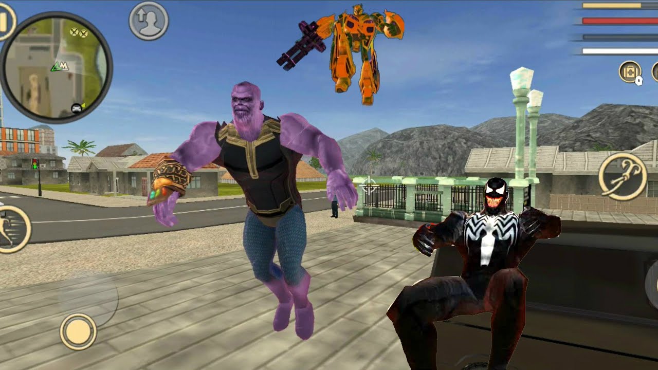 Rope Hero Vice Town #85 - Black Spider Venom | Zombie, Limo Racing Android Walkthrough