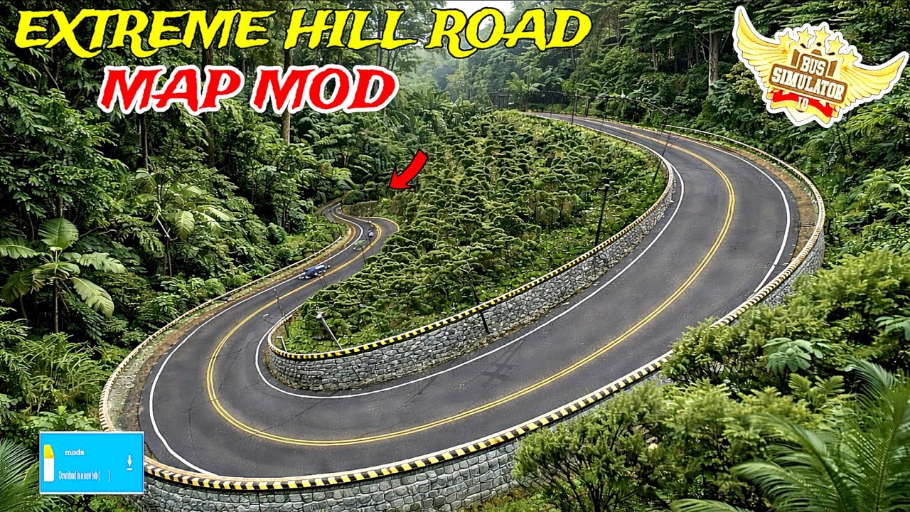 Map Mod Bussid 4.4.1 - Extreme Hill Road Mod For Bus Simulator Indonesia | Bussid Map Mod |Bussid